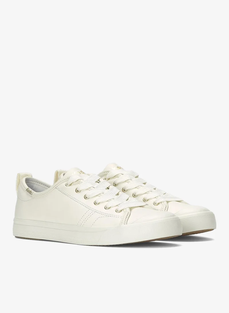 Keds Egret/Gold Keds Women's Cruise Lace Up Leather Casual Sneaker Beige for Women | Best Price UAE